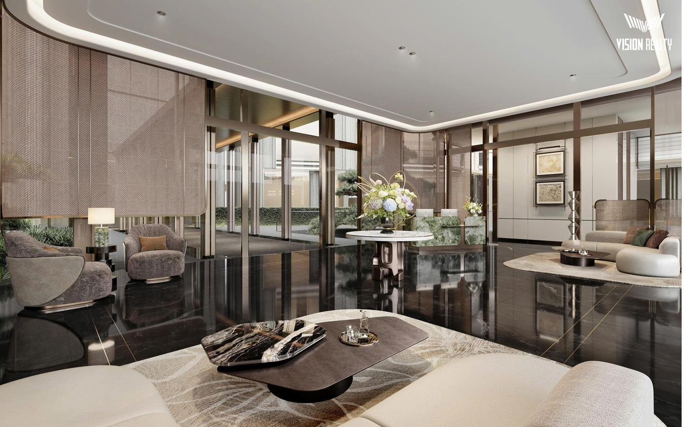 Phòng bếp và bàn ăn căn duplex rộng The Magnolia Long Biên